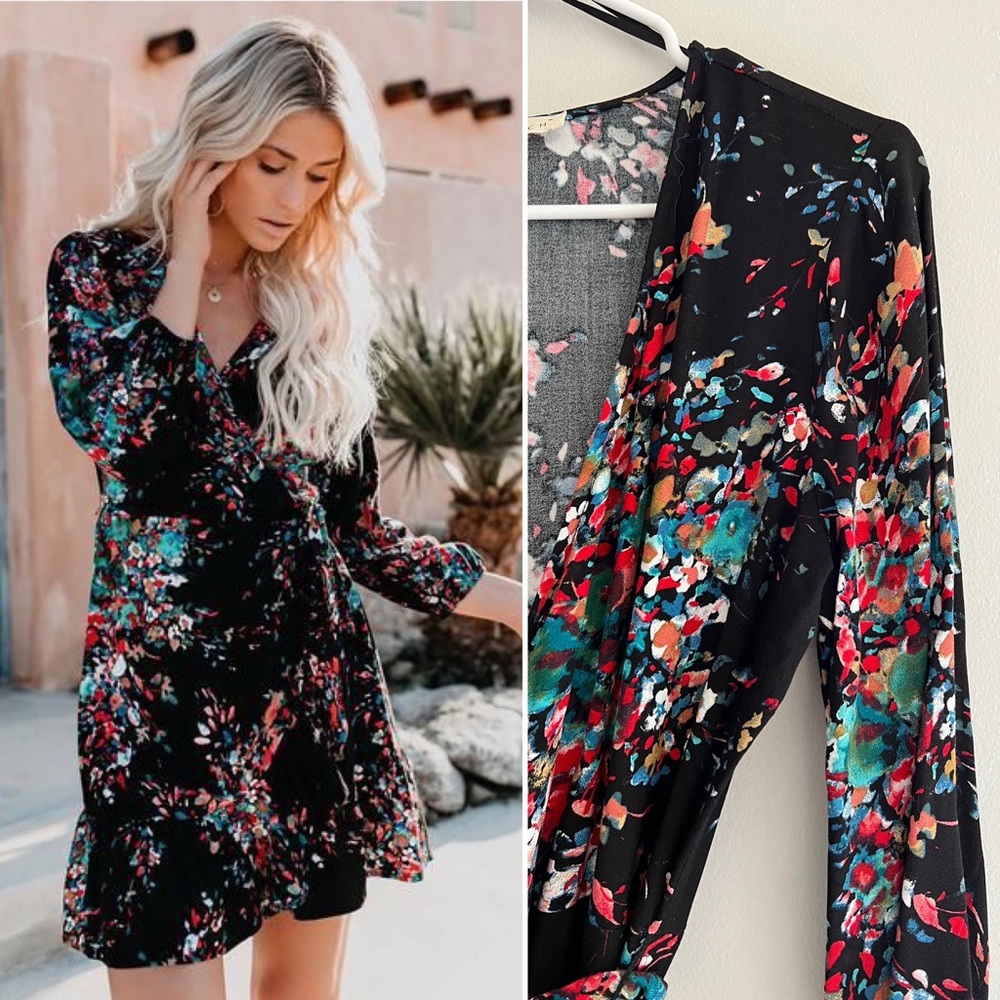 VICI Baha Blooms Floral Wrap Dress
